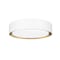 Z-Lite Kawan 1 Light Flush Mount, 12in. W x 5.25in. L, Matte White and Modern Gold 1014F12-MW-MGLD-LED - alternate 3